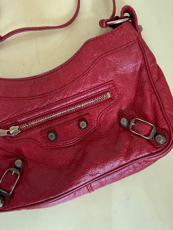 Red Leather Mini City Crossbody Bag - Picture 2 of 6